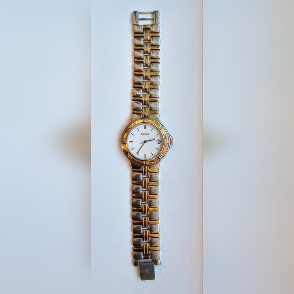 Bulova Infinity Collection wristwatch, two-tone. Unisex EUC! - Picture 11 of 16